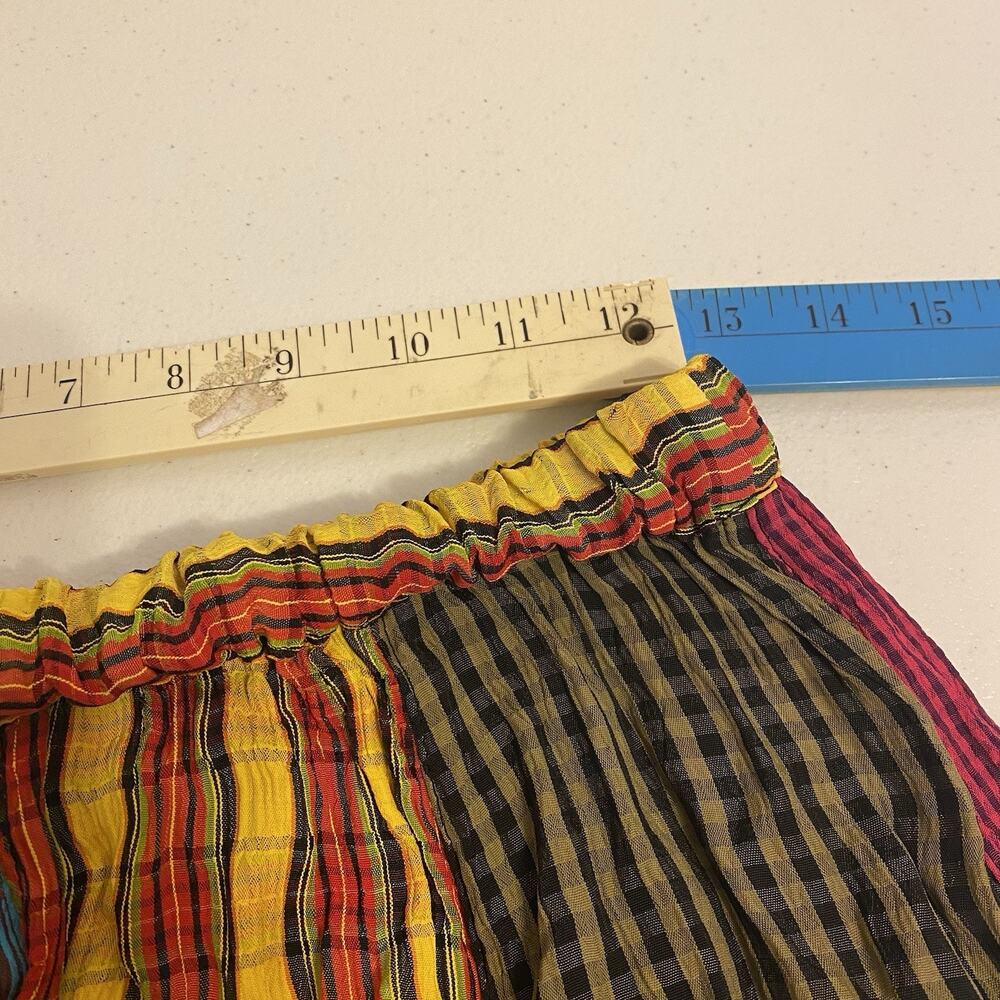 Vintage Sacred Threads MaxiSkirt Women S/M Patchwork Colorful Boho Festival Art - Picture 7 of 7